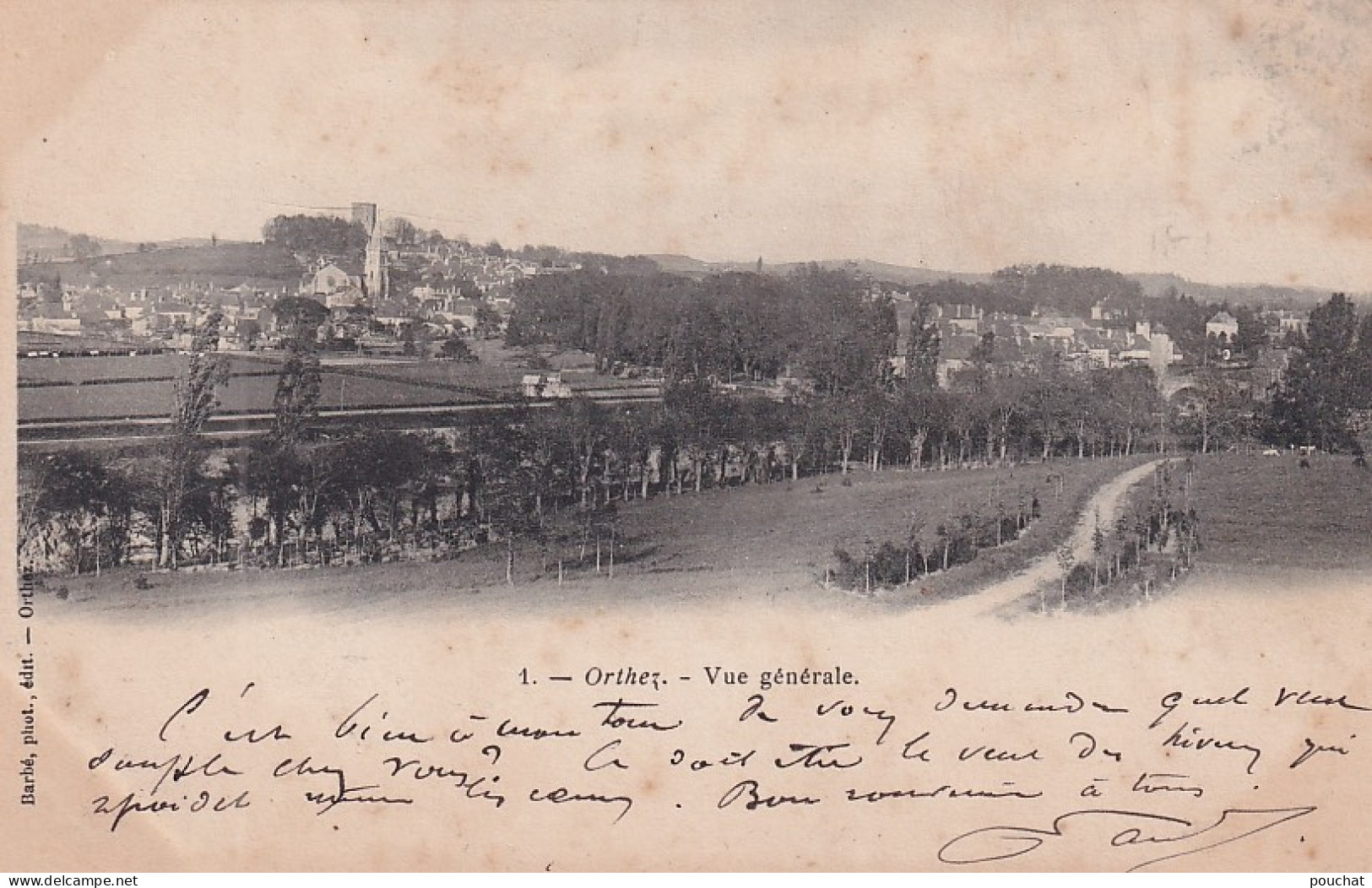 A12-64) ORTHEZ - VUE GENERALE  -  EN 1903  - ( 2 SCANS ) - Orthez