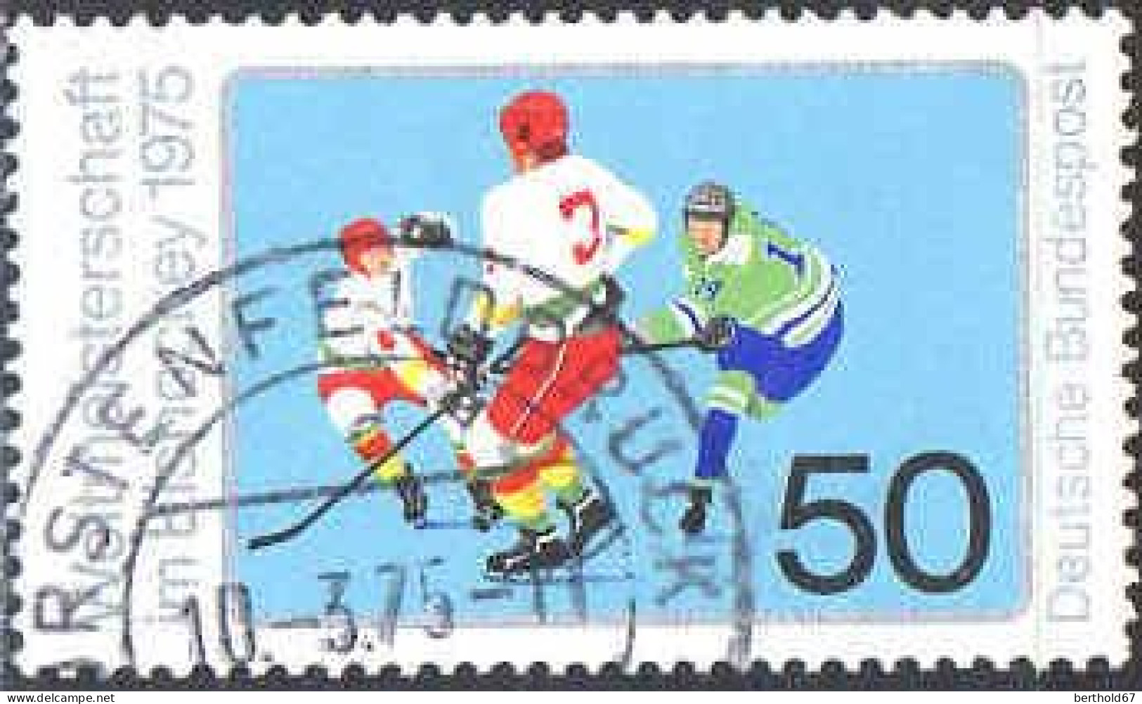 RFA Poste Obl Yv: 684 Mi:835 Weltmeisterschaft Im Eishockey (TB Cachet Rond) (Thème) - Hockey (su Ghiaccio)