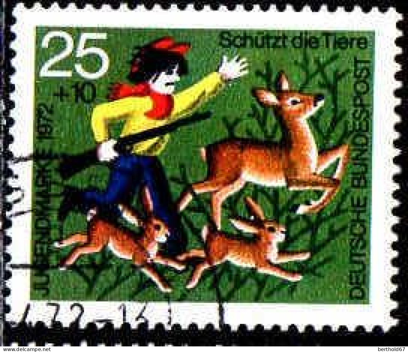 RFA Poste Obl Yv: 561 Mi:712 Jugendmarke Schützt Die Tiere (Beau Cachet Rond) (Thème) - Animalez De Caza