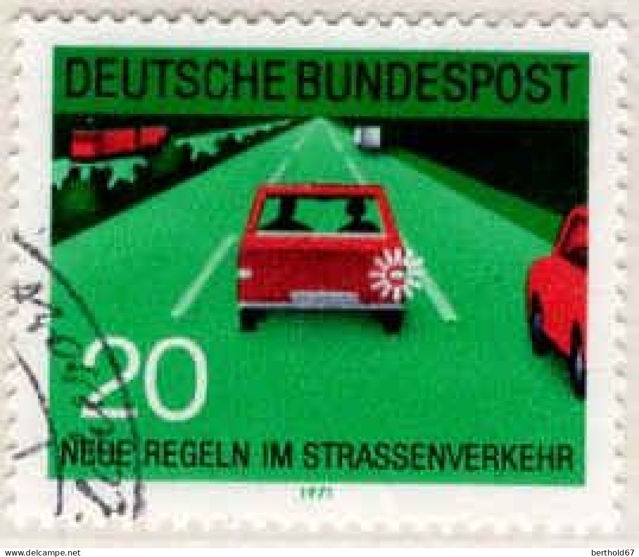 RFA Poste Obl Yv: 536 Mi:672 Neue Regeln Im Straßenverkehr (cachet Rond) (Thème) - Accidents & Road Safety