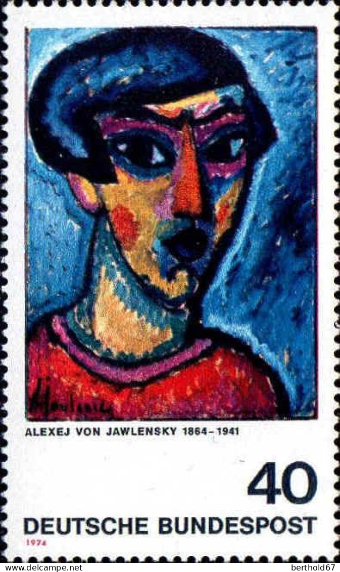 RFA Poste N** Yv: 648 Mi:799 Alexej Von Jawlensky Tête En Bleu (Thème) - Modernos