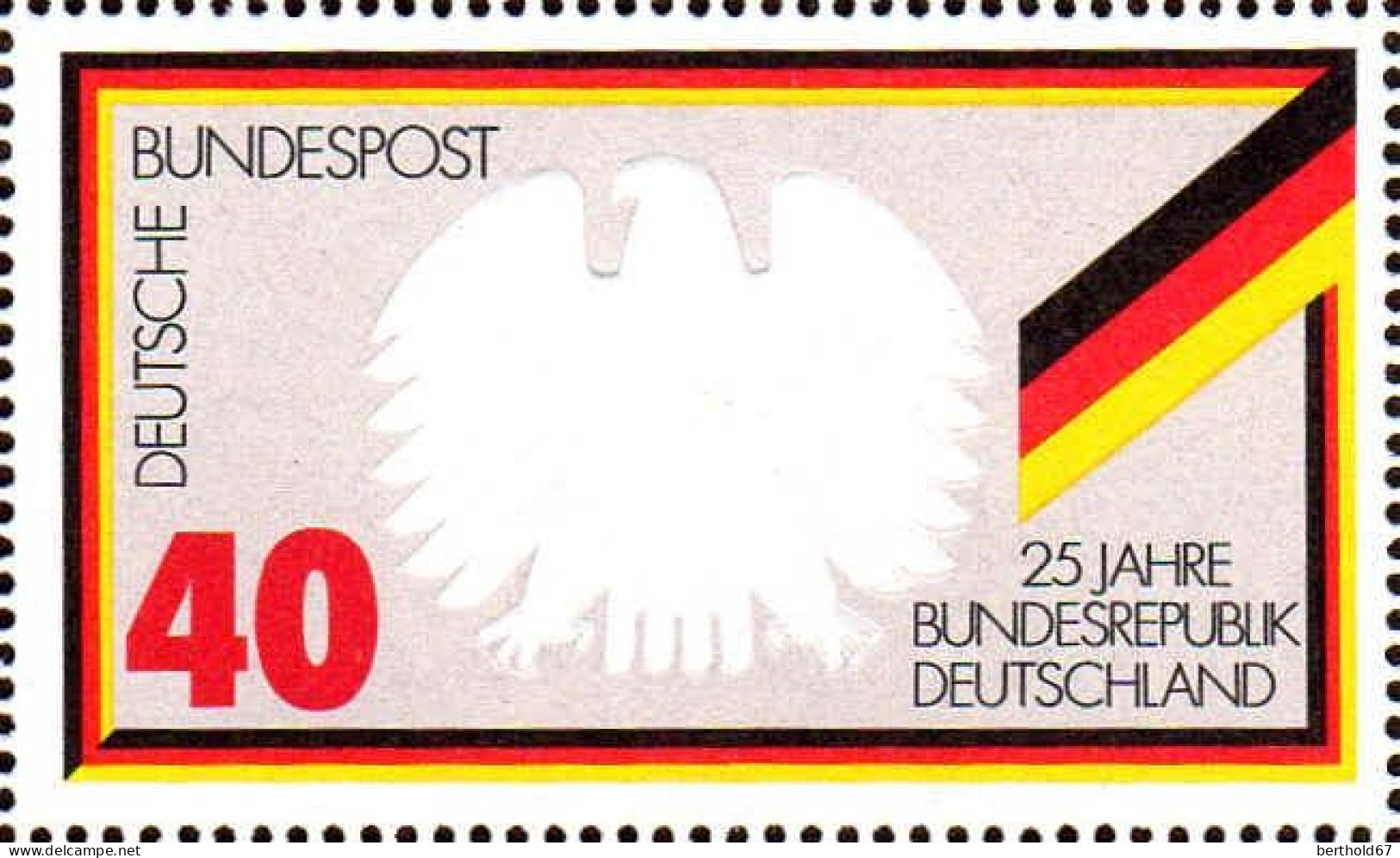 RFA Poste N** Yv: 656 Mi:807 25.Jahre Bundesrepublik Deutschland (Thème) - Francobolli