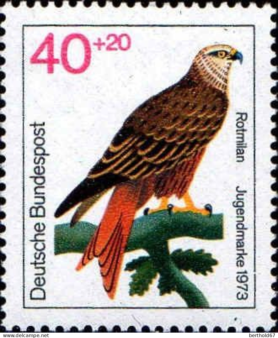 RFA Poste N** Yv: 606 Mi:756 Jugendmarke Rotmilan (Thème) - Eagles & Birds Of Prey