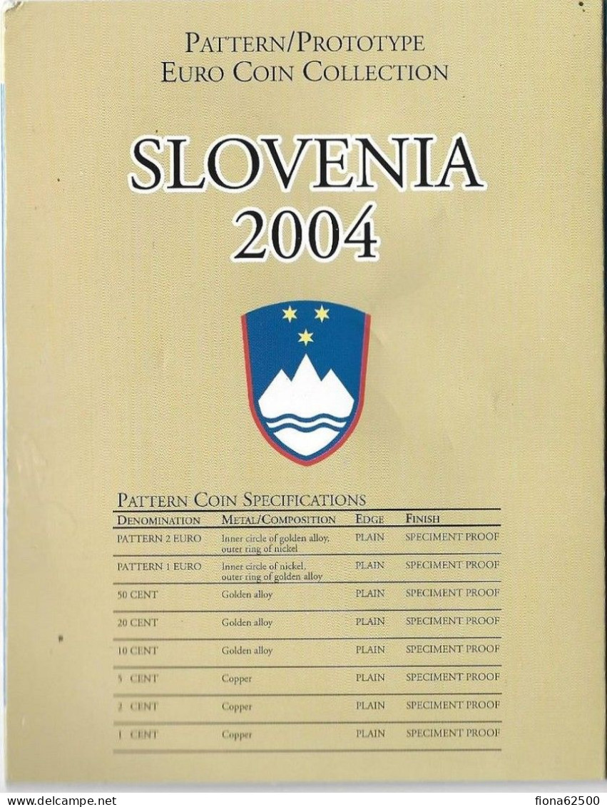 SERIE € ESSAIS 2004 . SLOVENIE . - Essais Privés / Non-officiels