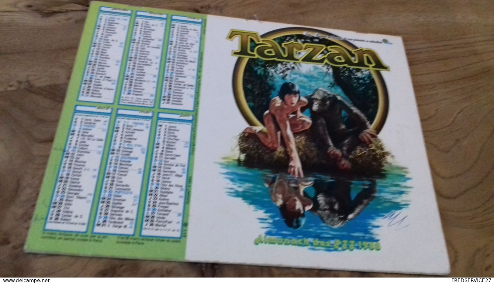 155/ CALENDRIER ALMANACH TARZAN 1988 RARE TRES BONNE ETAT - Big : 1981-90