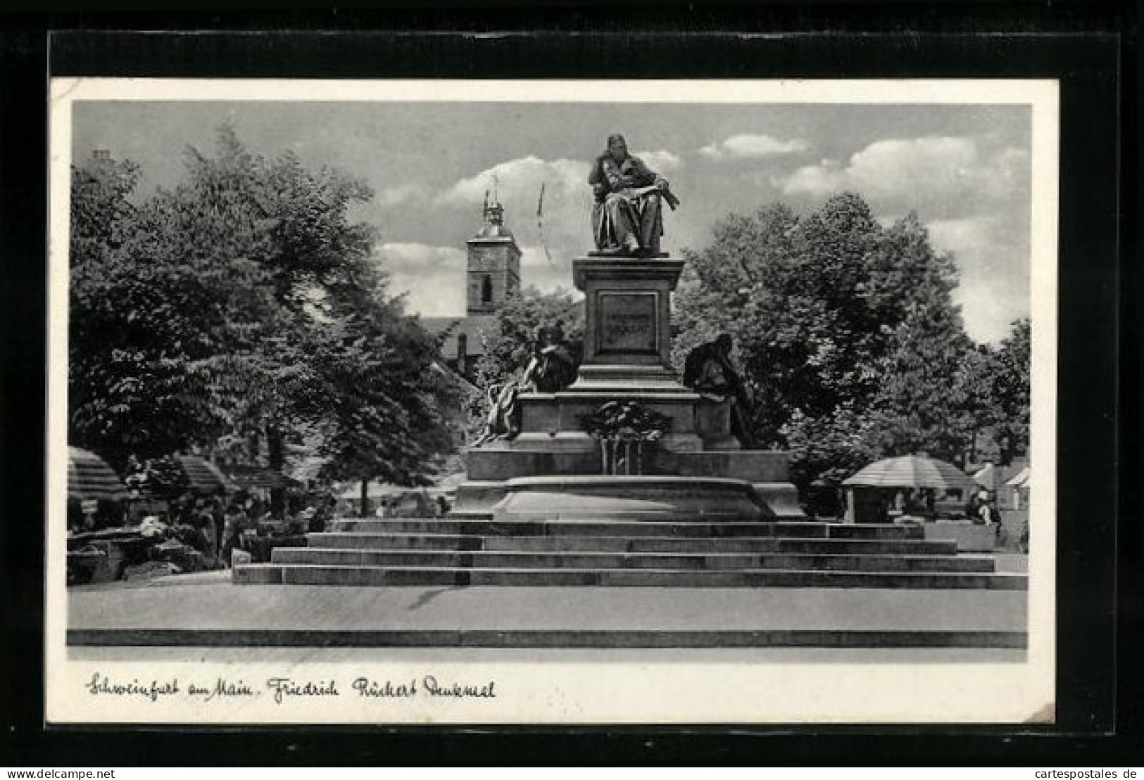 AK Schweinfurt Am Main, Das Friedrich Rückert Denkmal  - Schweinfurt