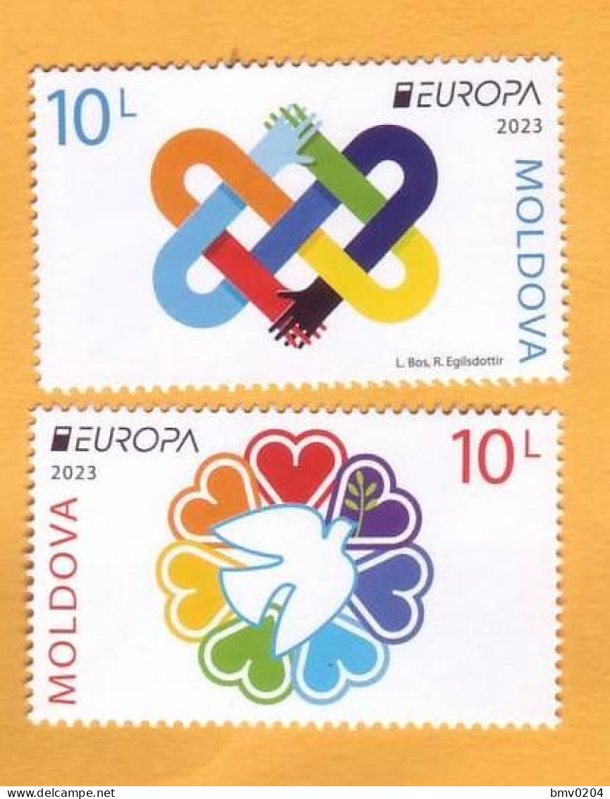 2023  Moldova  „Europa Cept 2023. PEACE – The Highest Value Of Humanity.” 2v Mint - Moldavie