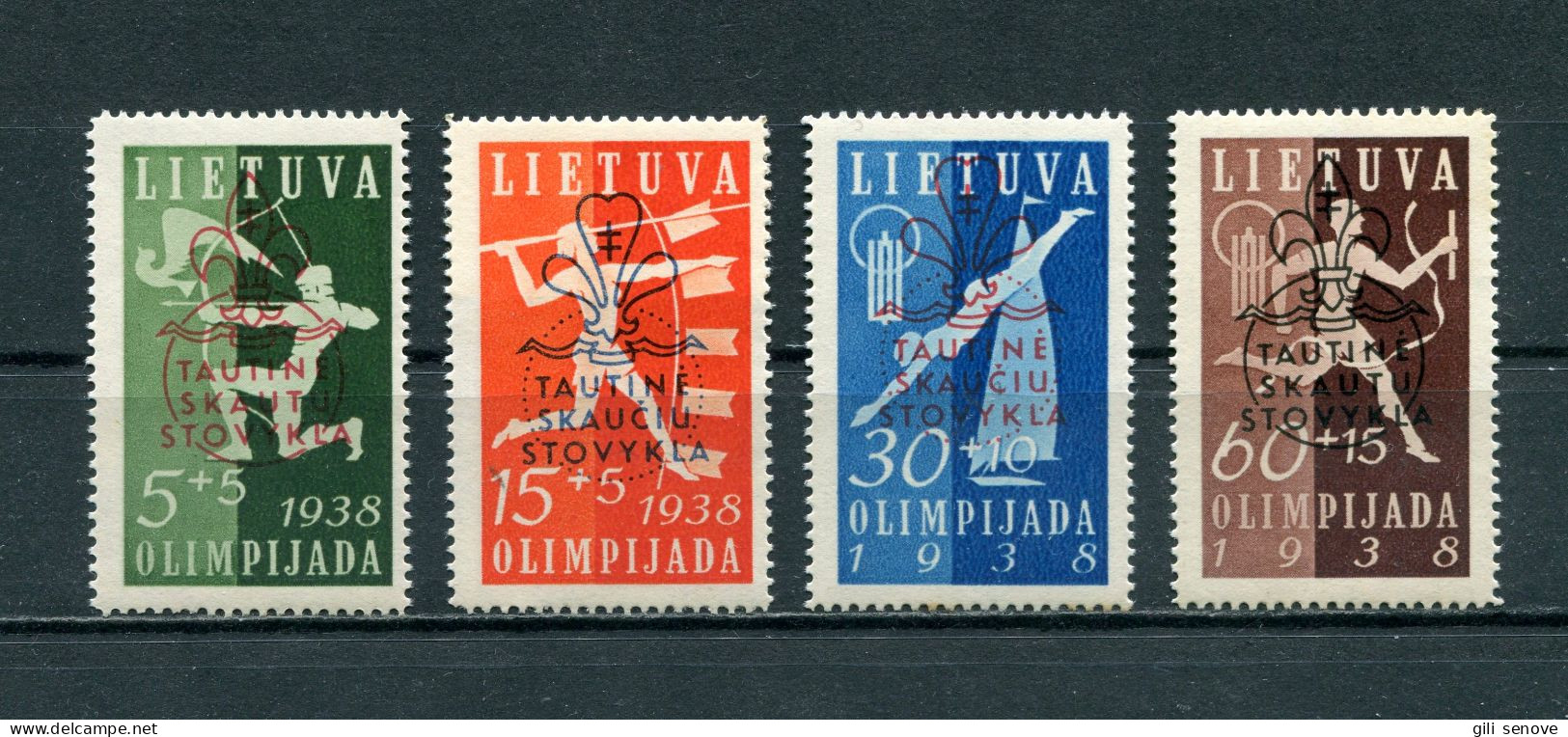 Lithuania 1938 Mi. 421-424 Sc B47-50 Scout MNH** - Lituania