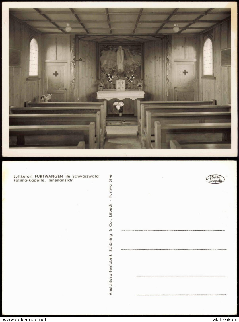 Ansichtskarte Furtwangen (Schwarzwald) Fatima-Kapelle, Innenansicht 1961 - Furtwangen