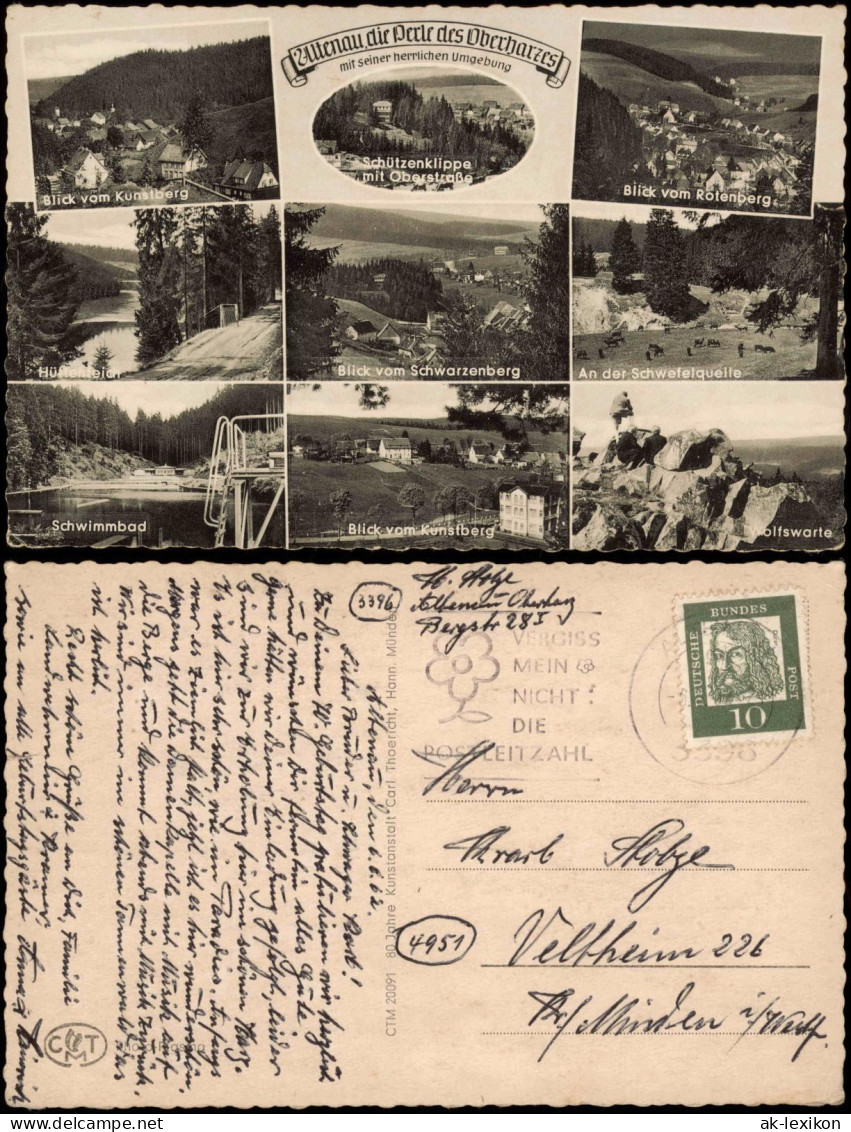 Bergstadt Altenau- Schulenberg Im Oberharz-Clausthal-Zellerfeld Mehrbild AK 1962 - Clausthal-Zellerfeld