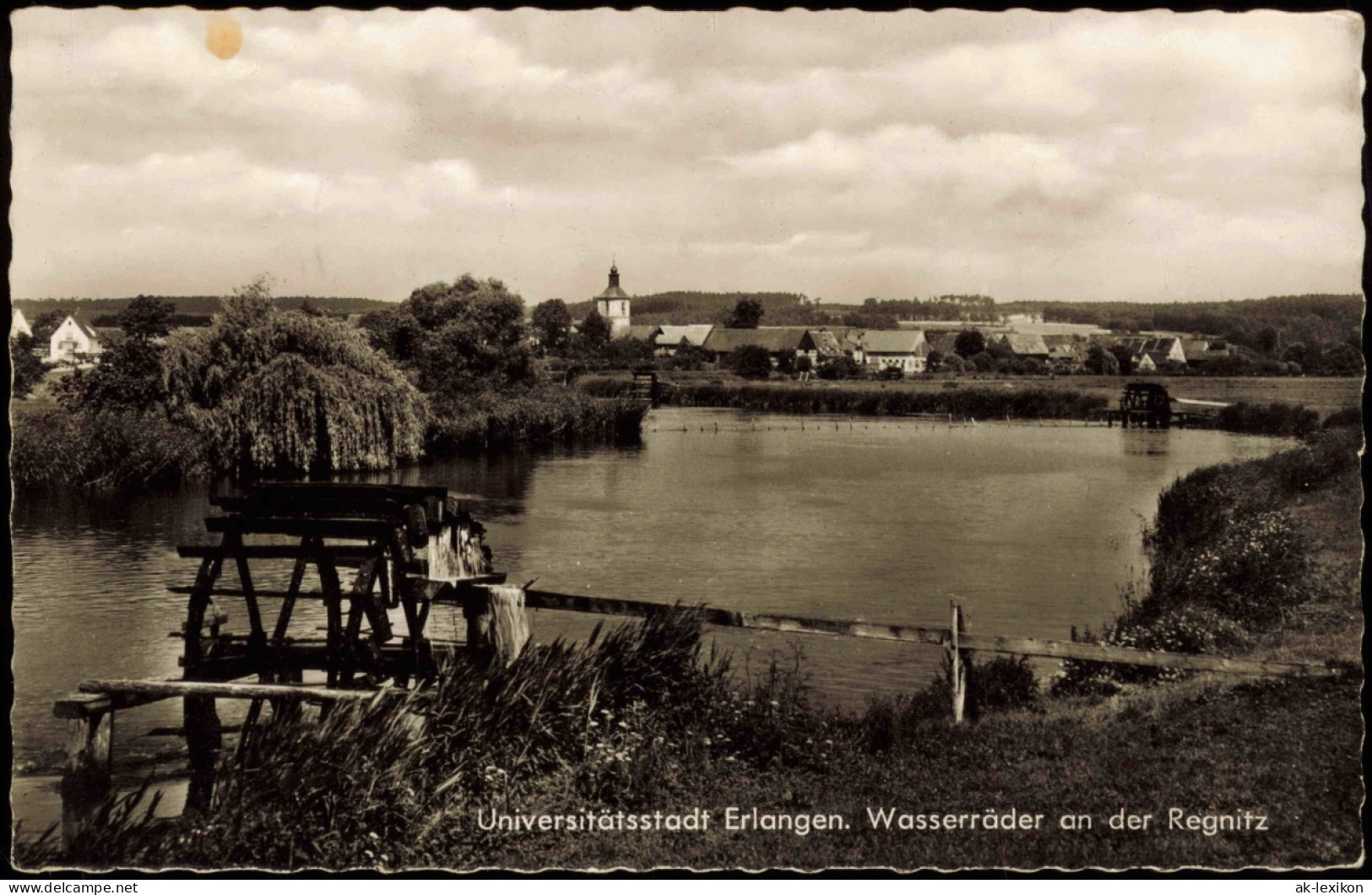 Ansichtskarte Erlangen Wasserräder An Der Regnitz 1965 - Erlangen