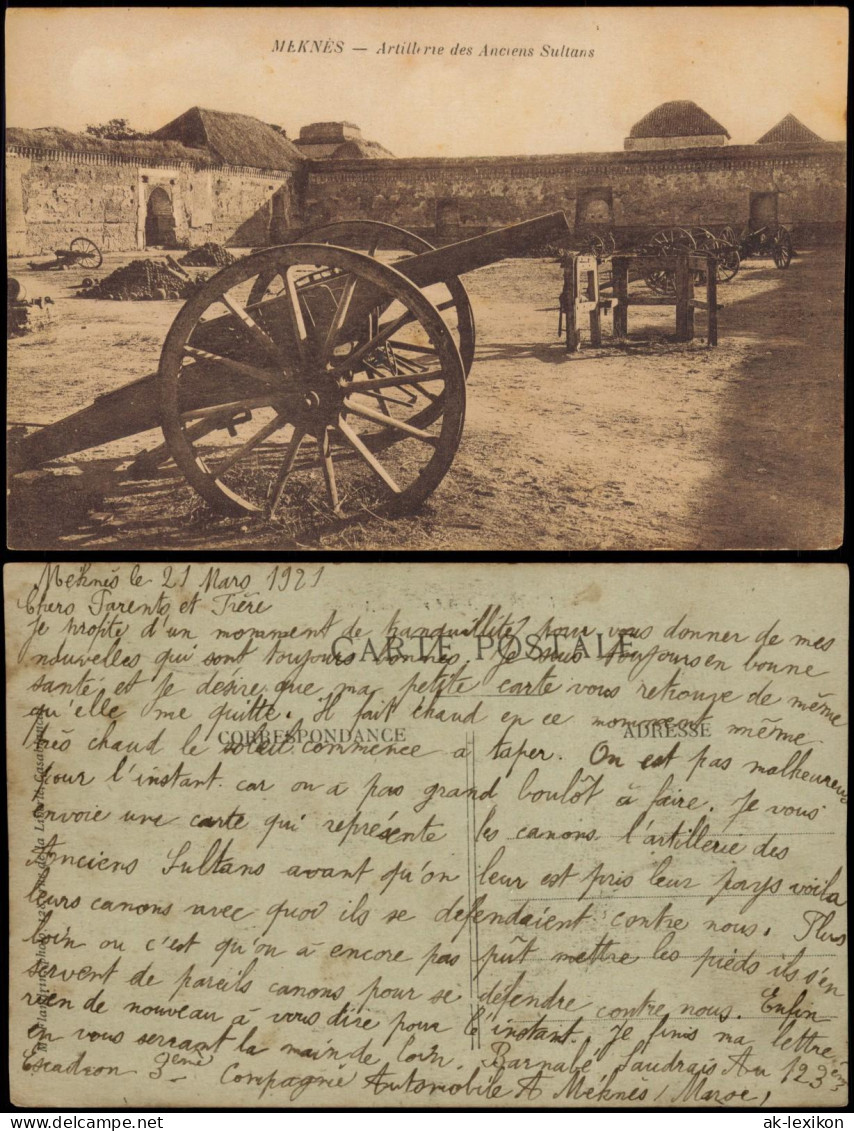 Meknès ‏مكناس‎ Ortsansicht, Kanone, Artillerie Des Anciens Sultans 1921 - Meknès