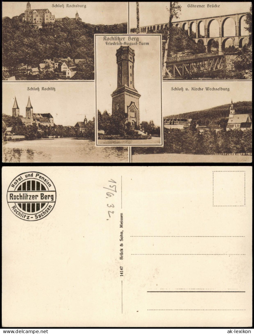 Rochlitz Mehrbild-AK Mit  Schloß Rochsburg Friedrich-August-Turm 1910 - Rochlitz