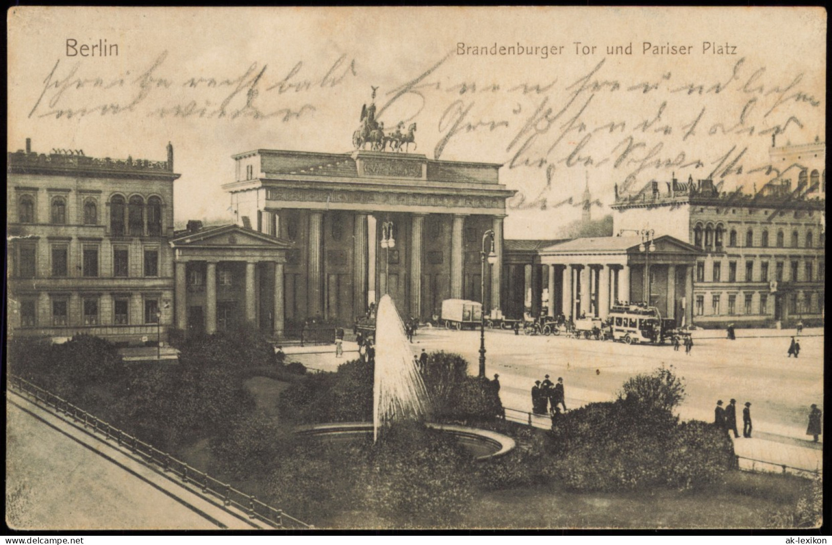Ansichtskarte Mitte-Berlin Brandenburger Tor Und Pariser Platz 1907 - Porte De Brandebourg