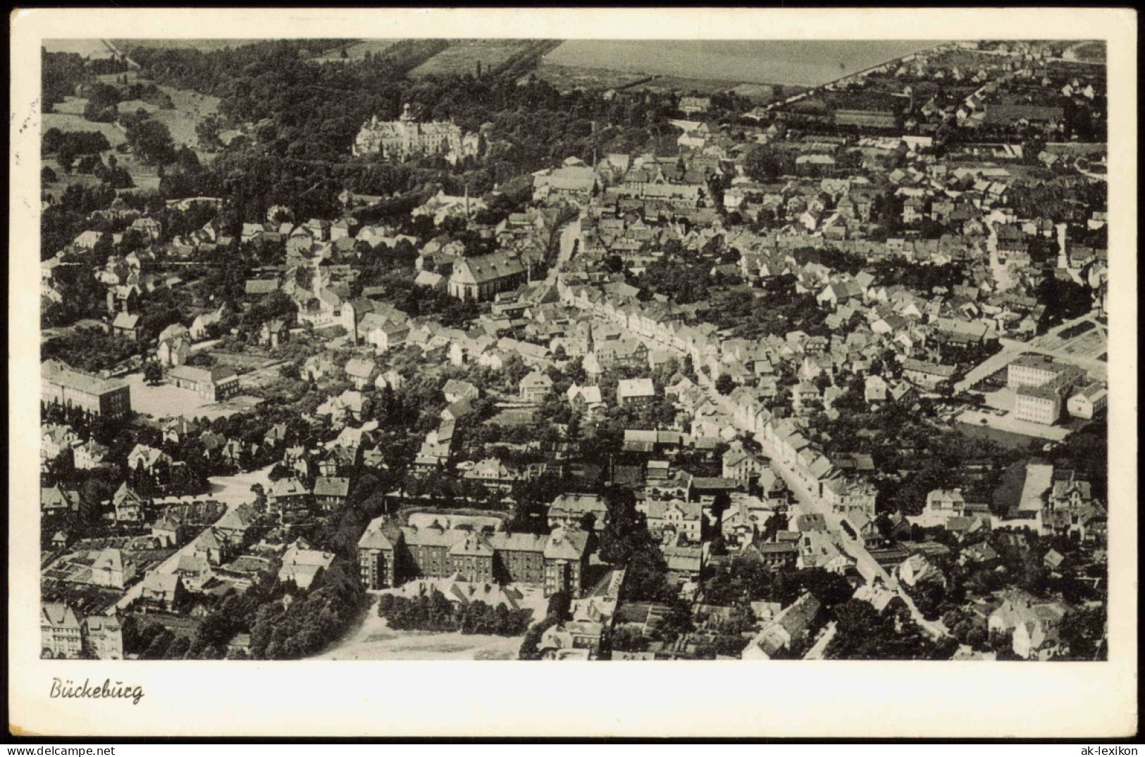 Ansichtskarte Bückeburg Luftbild 1954 - Bueckeburg