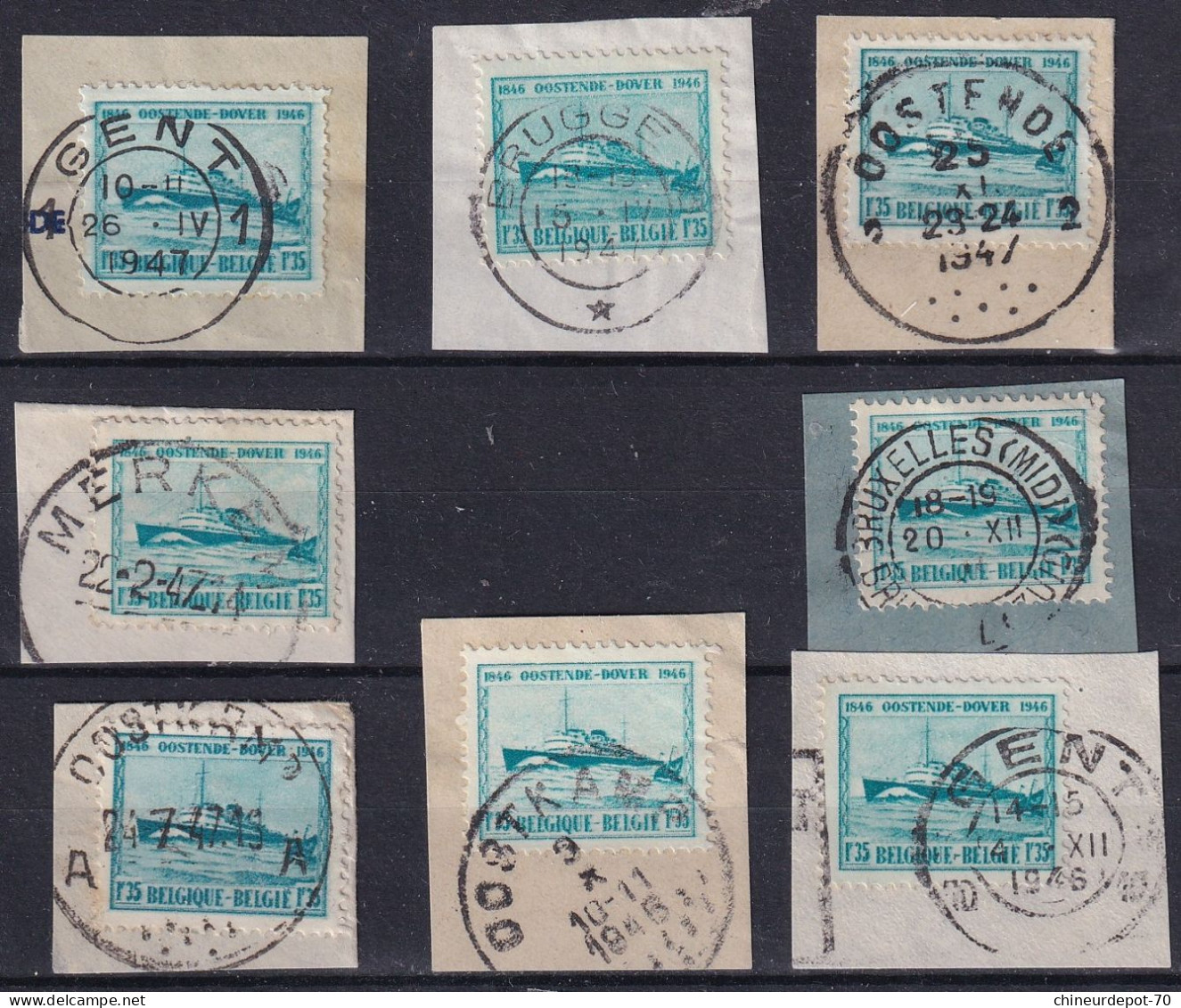 TIMBRES OOSTENDE GENT BRUGGE MERKEM BRUXELLES MIDI OOSTKAMP - Gebraucht