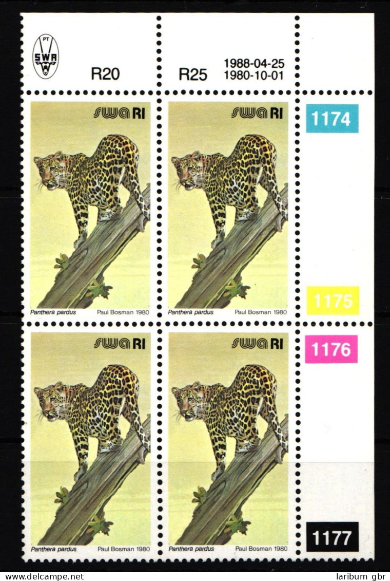 Südwestafrika 491 Y Postfrisch Viererblock / Wildtiere #IP548 - Namibia (1990- ...)