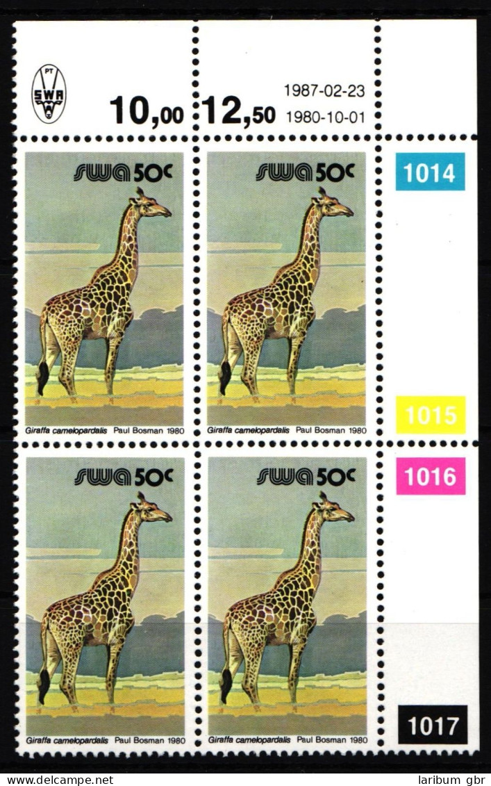 Südwestafrika 490 Postfrisch Viererblock / Wildtiere #IP556 - Namibië (1990- ...)