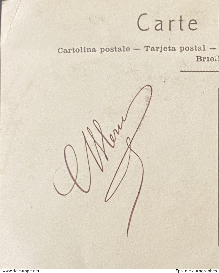 Louis BLÉRIOT – Pionnier Aviation - Carte Avec Signature Autographe – 1909 - Aviatori E Astronauti