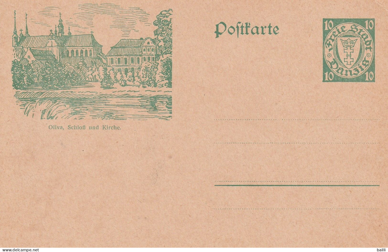 Danzig Entier Postal Illustré - Postwaardestukken