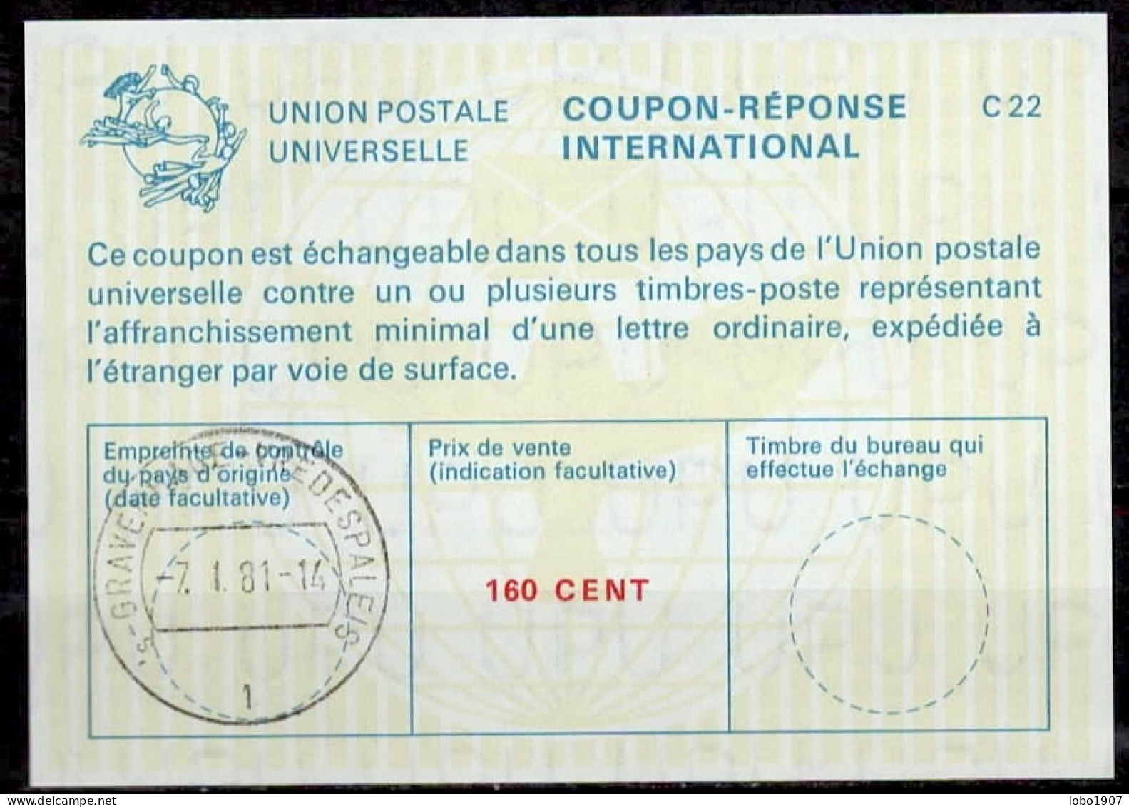 UNITED NATIONS INTERNATIONAL COURT OF JUSTICE THE HAGUE  Collection 50 Int. Reply Coupon Reponse Antwortschein IRC IAS