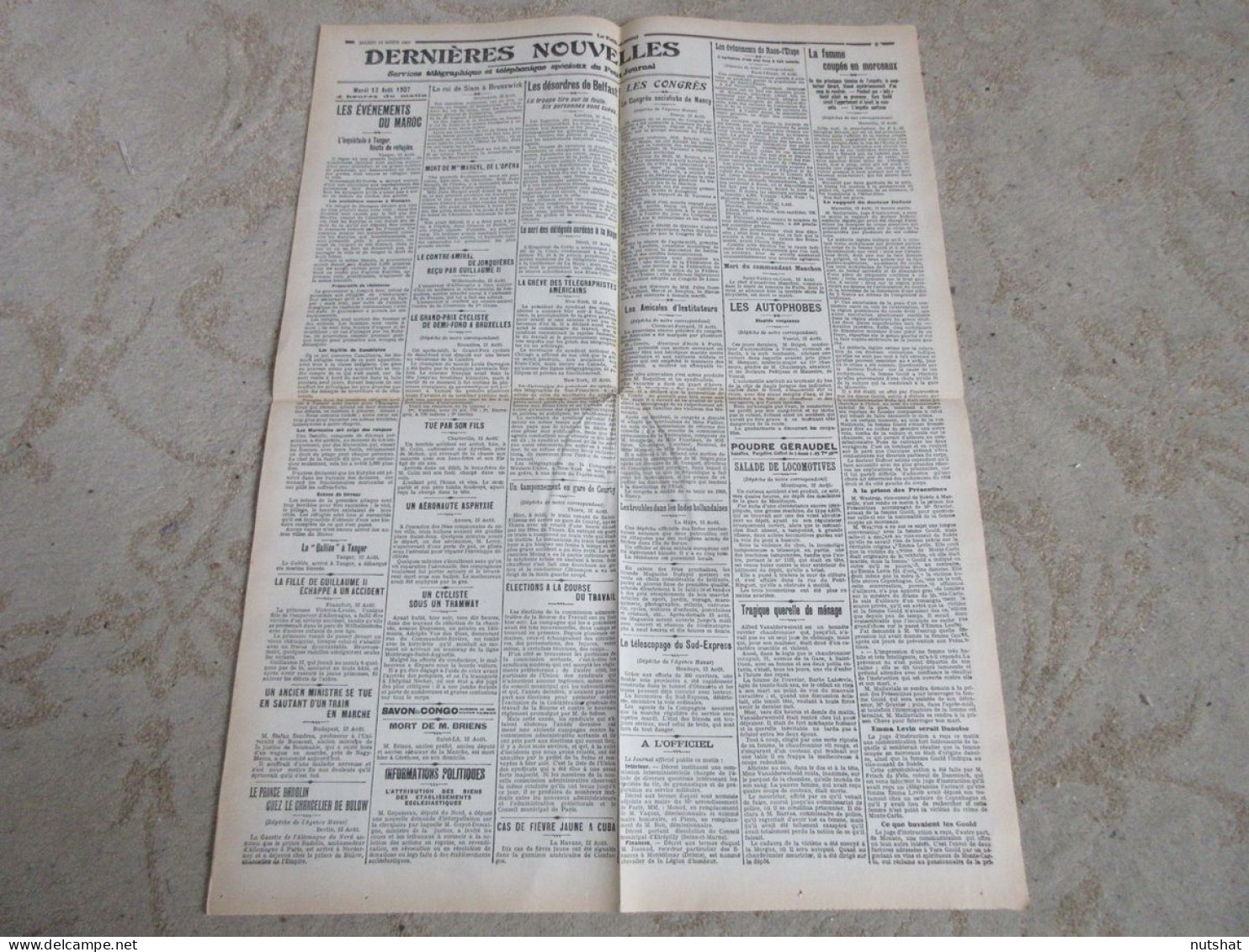 PRESSE FAC SIMILE 45 Le PETIT JOURNAL 13.08.1907 GUILLAUME II VOIT EDOUARD VII   - Le Petit Journal