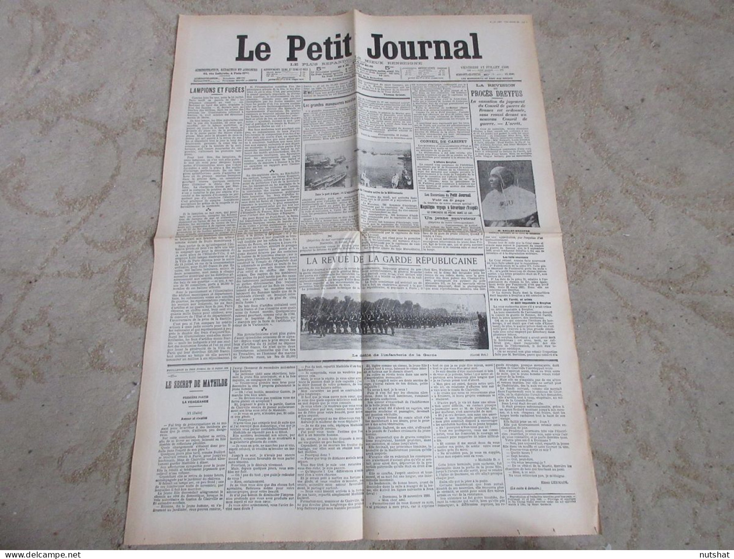 PRESSE FAC SIMILE 33 Le PETIT JOURNAL 13.07.1906 REVISION Du PROCES DREYFUS      - Le Petit Journal