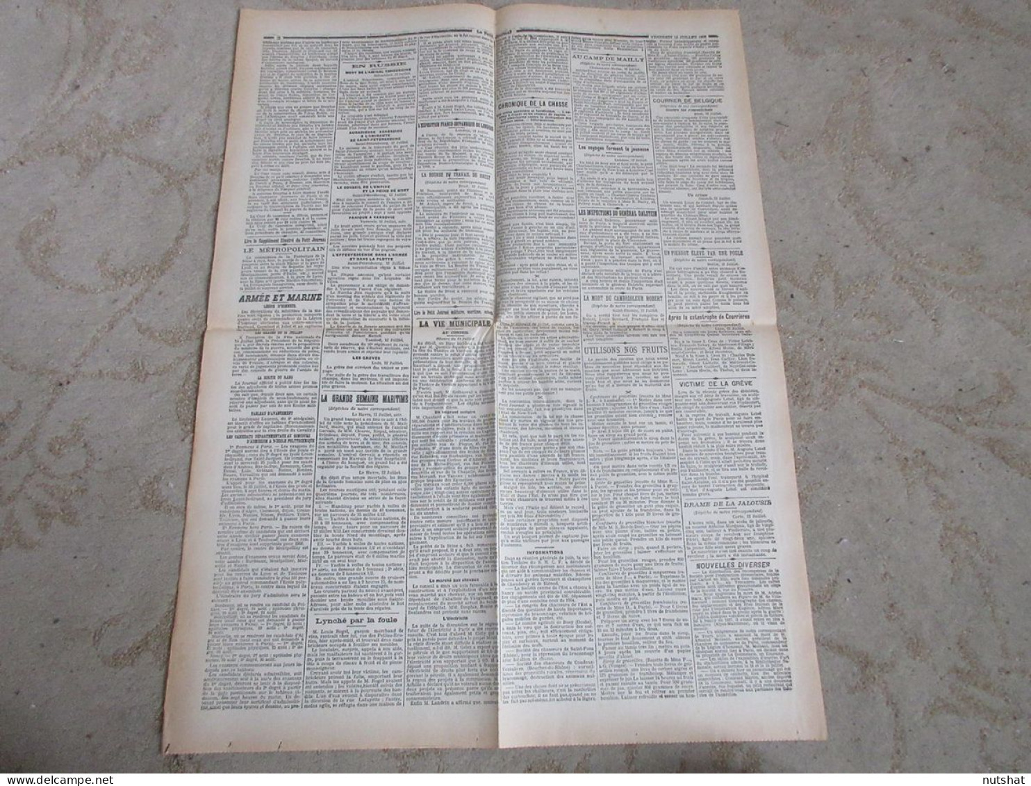 PRESSE FAC SIMILE 33 Le PETIT JOURNAL 13.07.1906 REVISION Du PROCES DREYFUS      - Le Petit Journal