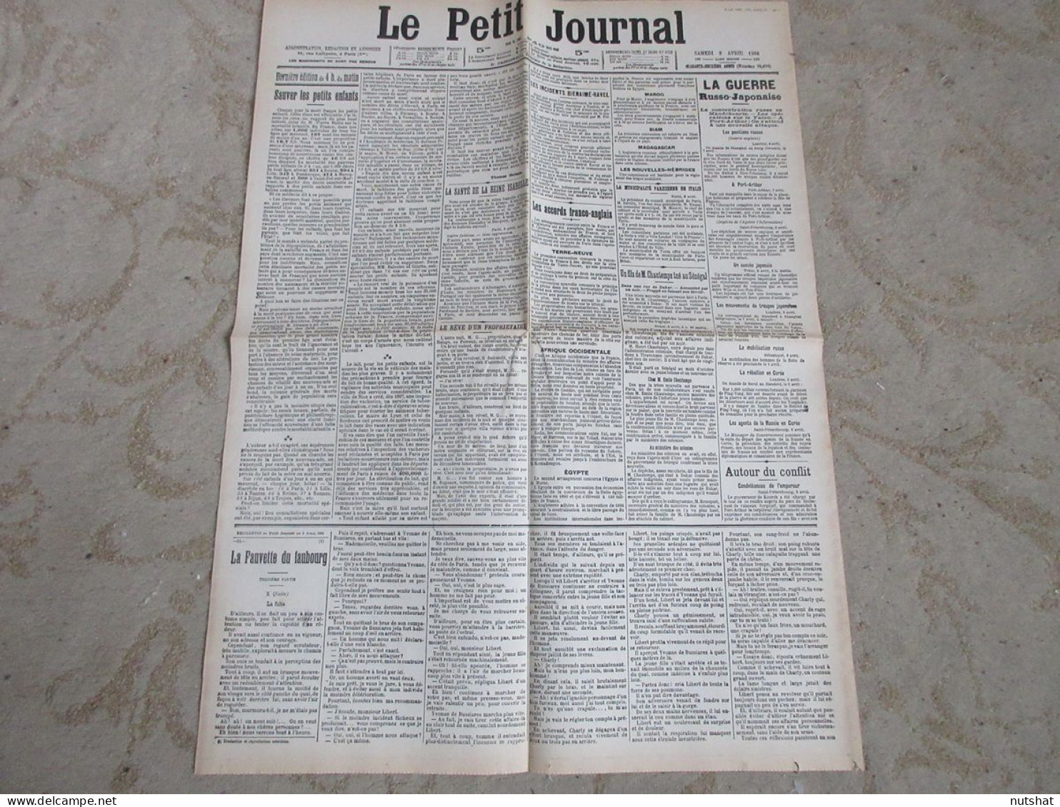 PRESSE FAC SIMILE 21 Le PETIT JOURNAL 09.04.1904 La GUERRE RUSSO JAPONAISE       - Le Petit Journal