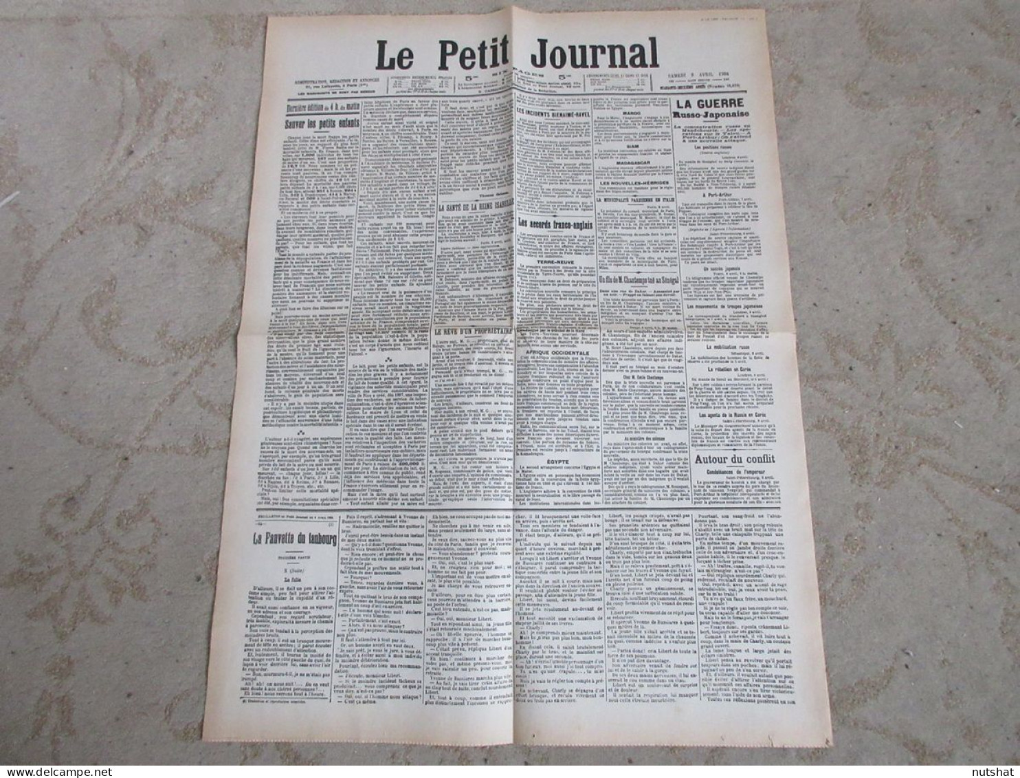 PRESSE FAC SIMILE 19 Le PETIT JOURNAL 09.04.1904 MANIFESTATIONS GREVE A AMIENS - Le Petit Journal