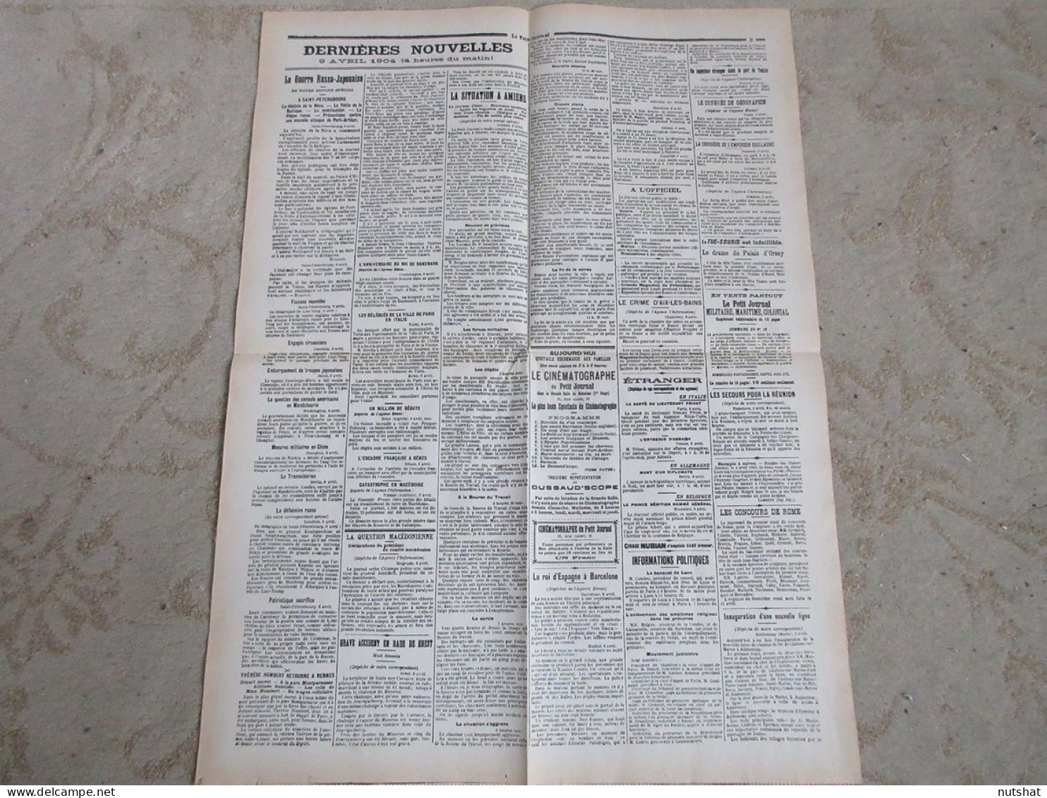 PRESSE FAC SIMILE 19 Le PETIT JOURNAL 09.04.1904 MANIFESTATIONS GREVE A AMIENS - Le Petit Journal