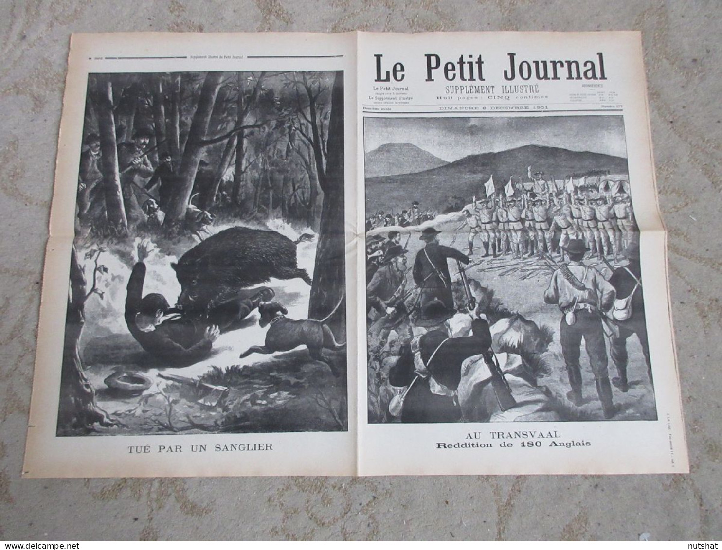 PRESSE FAC SIMILE 11 Le PETIT JOURNAL 08.12.1901 La MONTRE DECIMALE Les BOERS    - Le Petit Journal