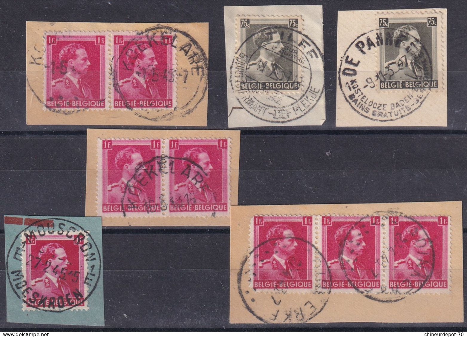 ROI KING KOEKELARE TILFF DE PANNE MOUSCRON MOESKROEN... - Used Stamps