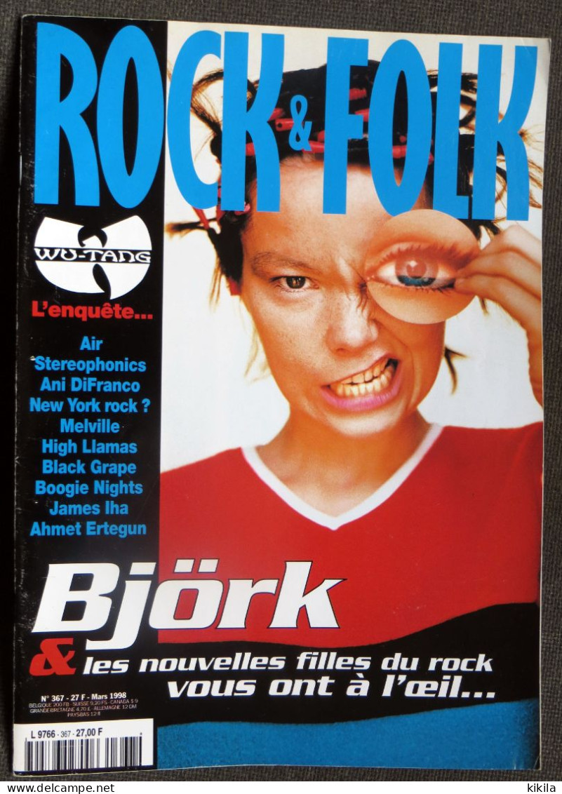 Journal Revue ROCK & FOLK N° 367 Magazine Björk  Wu-Tang Clan   Melville   High Llamas   Ani DiFranco  James Iha... - Musik