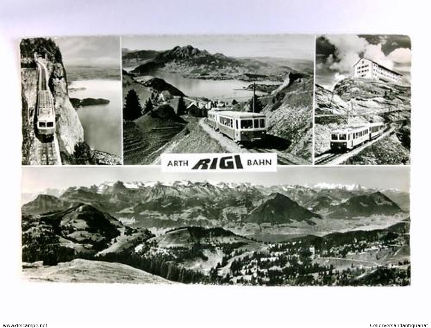 Postkarte: Blick Vom Rigi-Kulm (1800 M) Auf Urner-, Unterwaldner- U. Berneralpen Von Arth-Rigi-Bahn - Non Classés