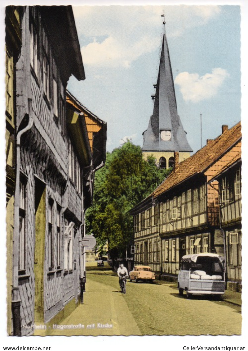 Postkarte: Hagenstraße Mit Kirche Von Northeim - Non Classés