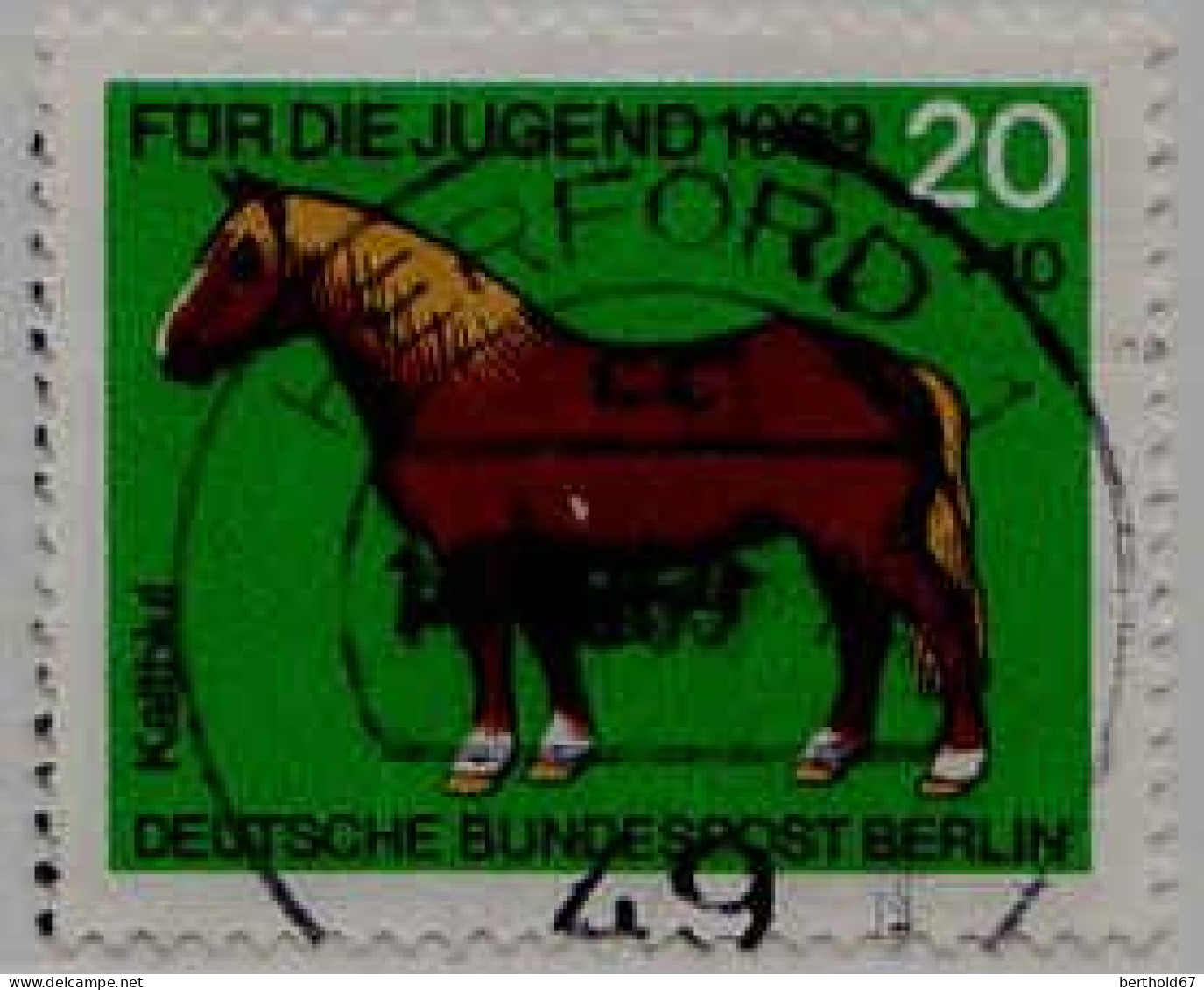 Berlin Poste Obl Yv:301/304 Pour La Jeunesse Chevaux (Beau Cachet Rond) - Used Stamps