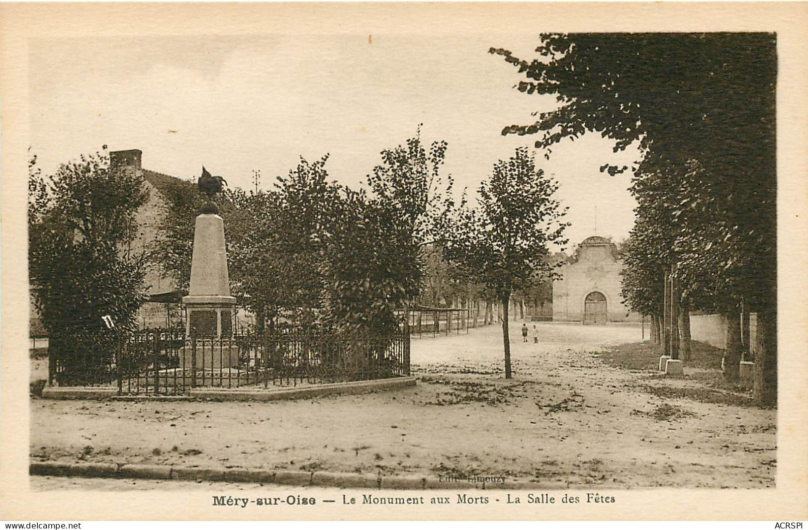 Mery Sur Oise, Monument Aux Morts, Salle Des Fetes 2 (scan Recto-verso) KEVREN0118 - Mery Sur Oise