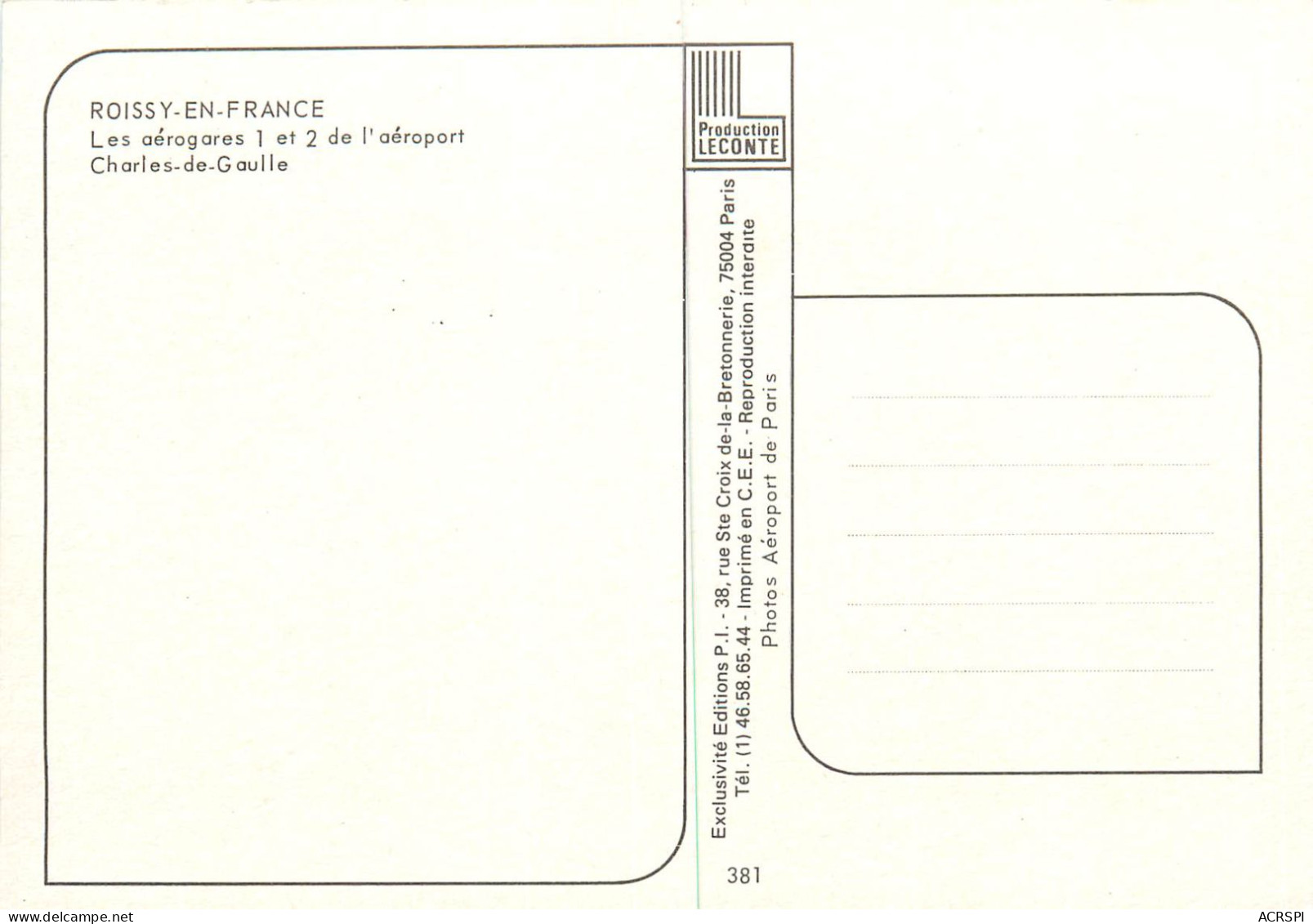 Roissy En France, Charles De Gaulles, Aerogares 1 Et 2, Multi Vues  (scan Recto-verso) KEVREN0117 - Roissy En France