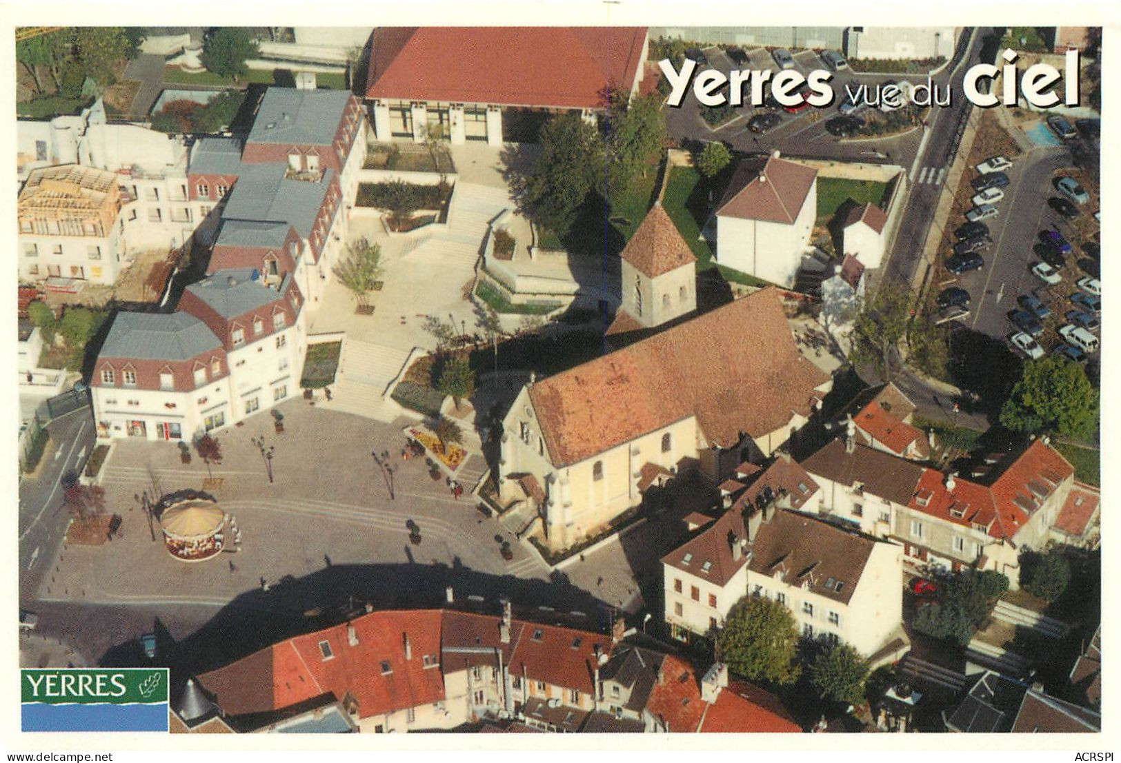 Yerres, Vue Aerienne, Centre Ville (scan Recto-verso) KEVREN0107 - Yerres