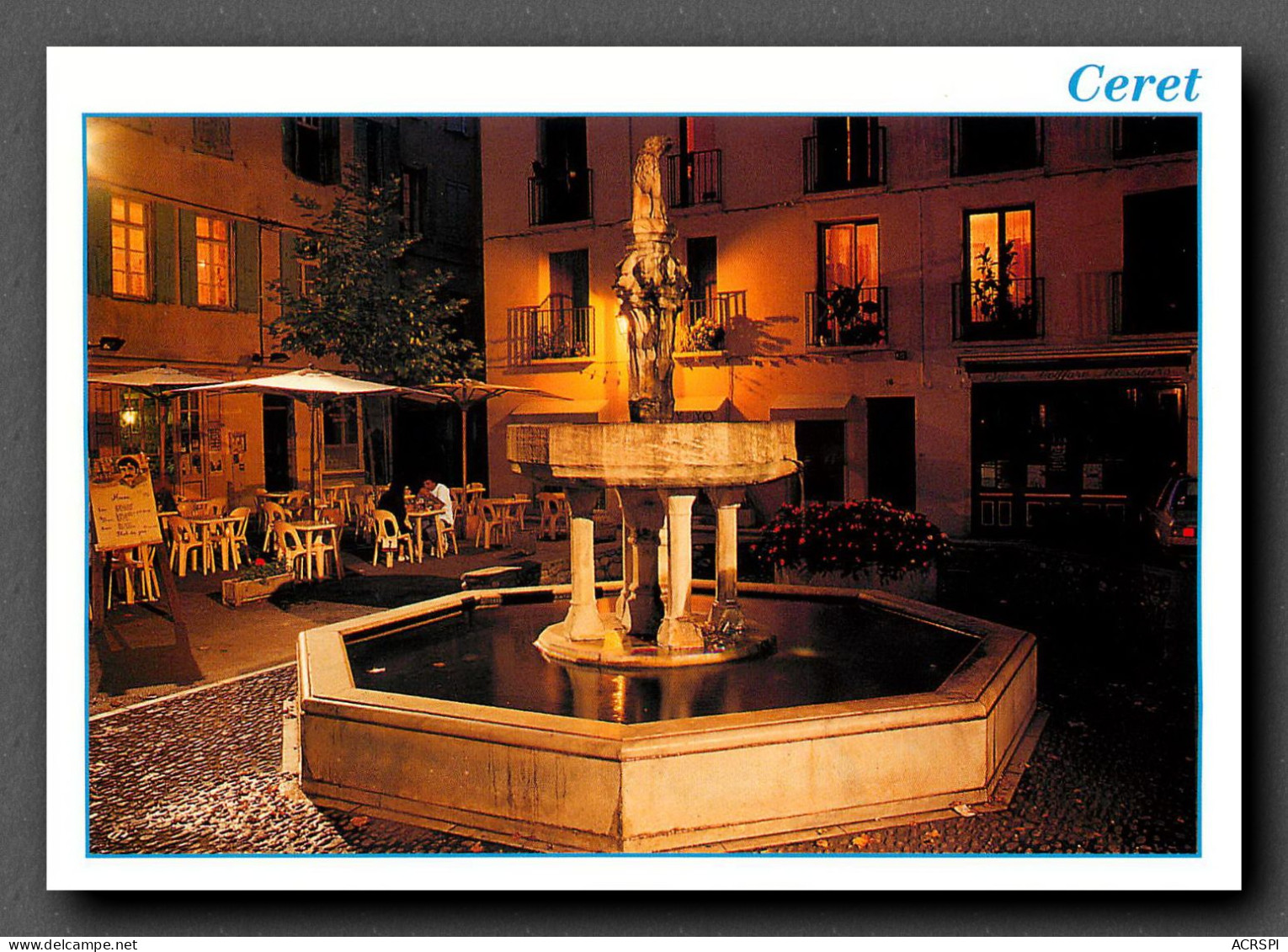 Ceret, Place Des 9 Jets De Nuits  (scan Recto-verso) KEVREN0154 - Ceret