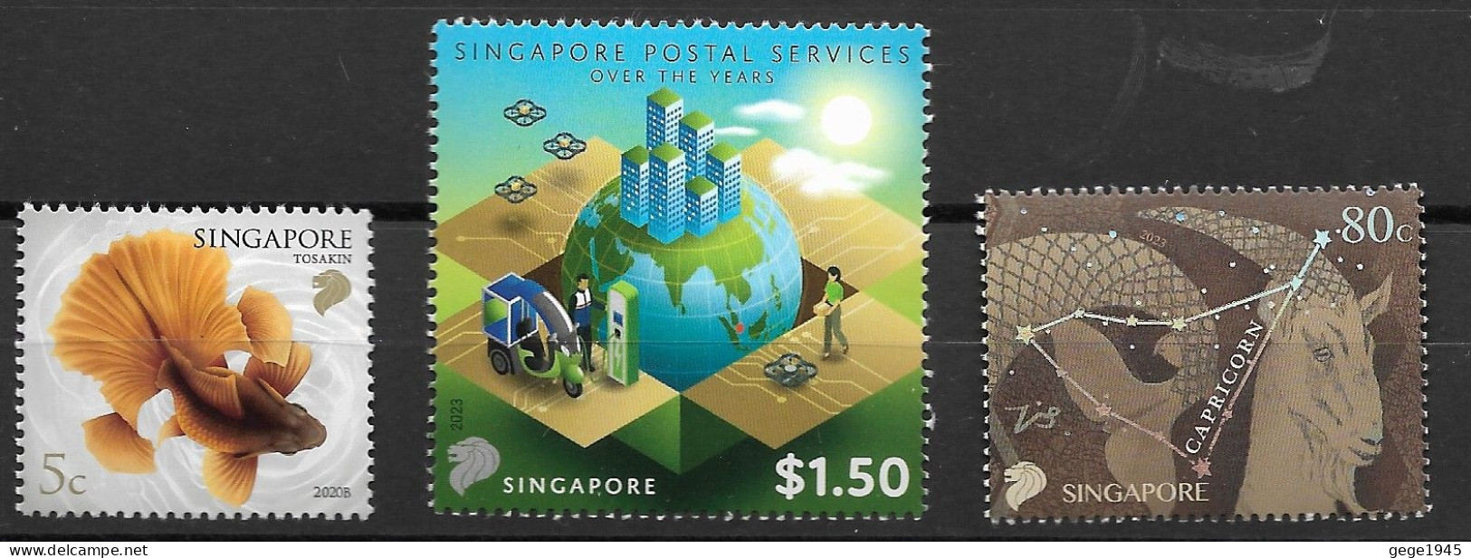 3 Timbres Neufs De Singapour - Singapur (1959-...)