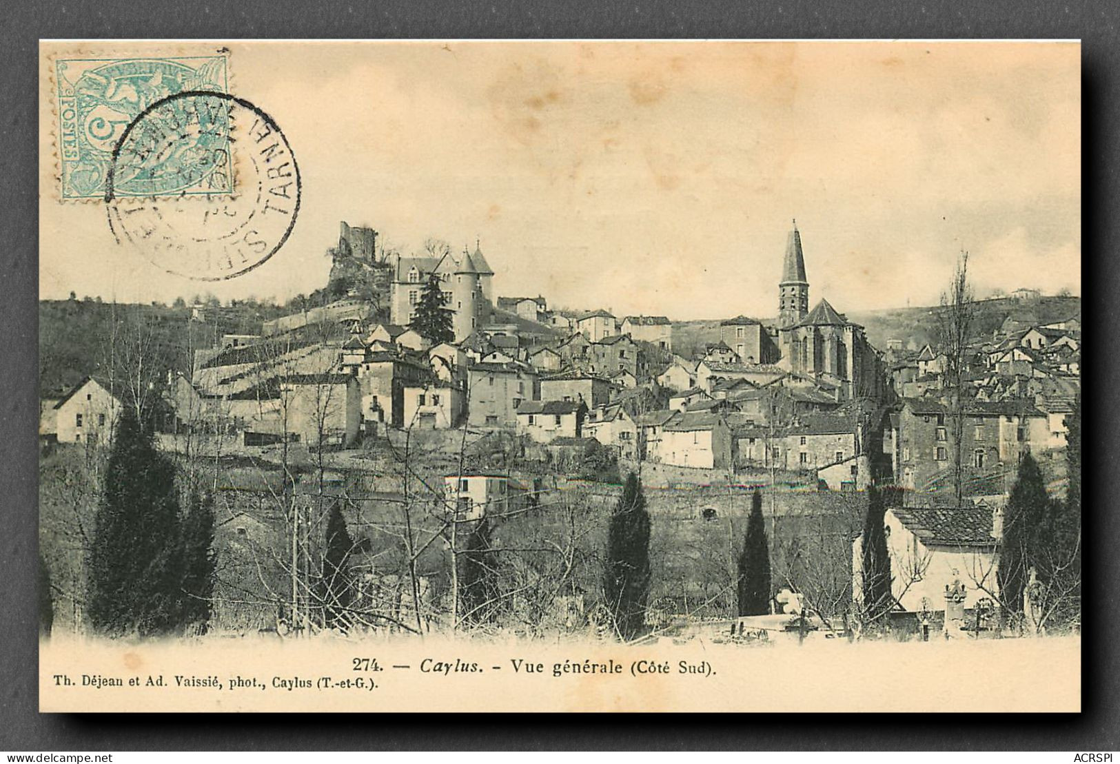 Caylus, Vue Generale (scan Recto-verso) KEVREN0152 - Caylus