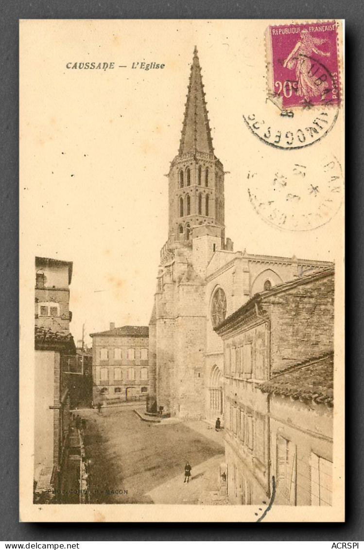 Caussade, L'Eglise, Le Clocher (scan Recto-verso) KEVREN0152 - Caussade