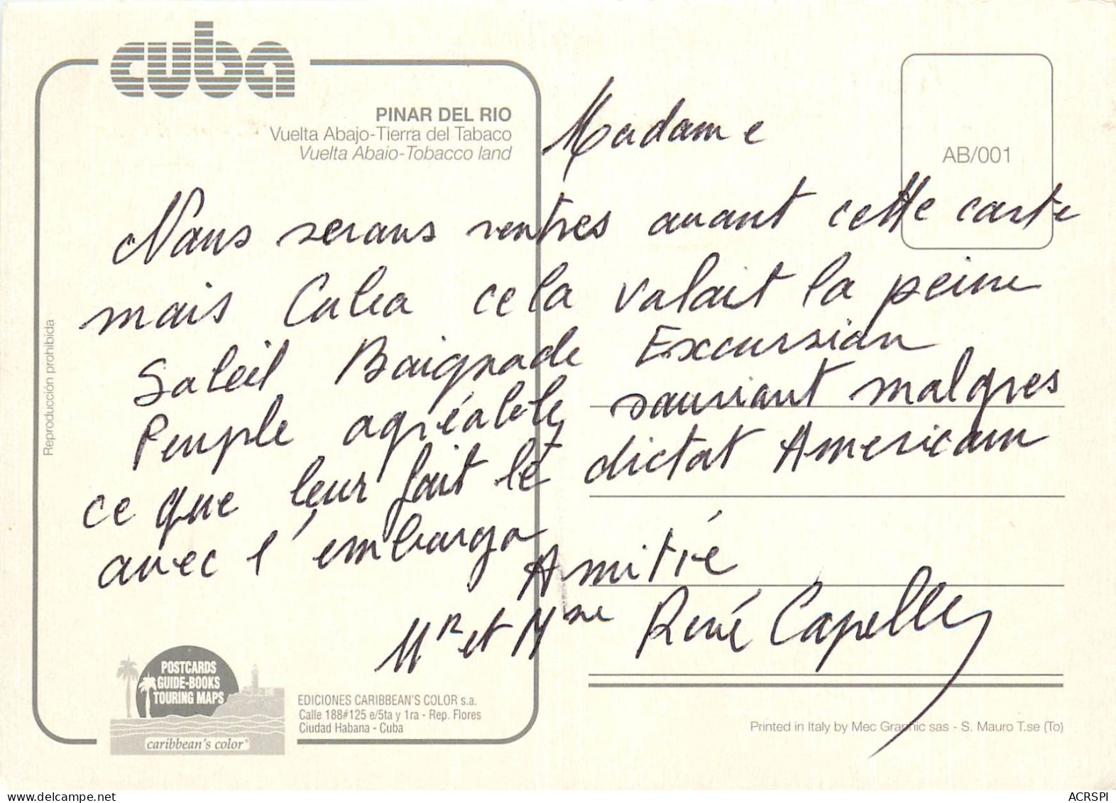 Culture Du Tabac, Cuba, Pinar Del Rio, Vuelta Abajo (scan Recto-verso) KEVREN0147 - Cultures