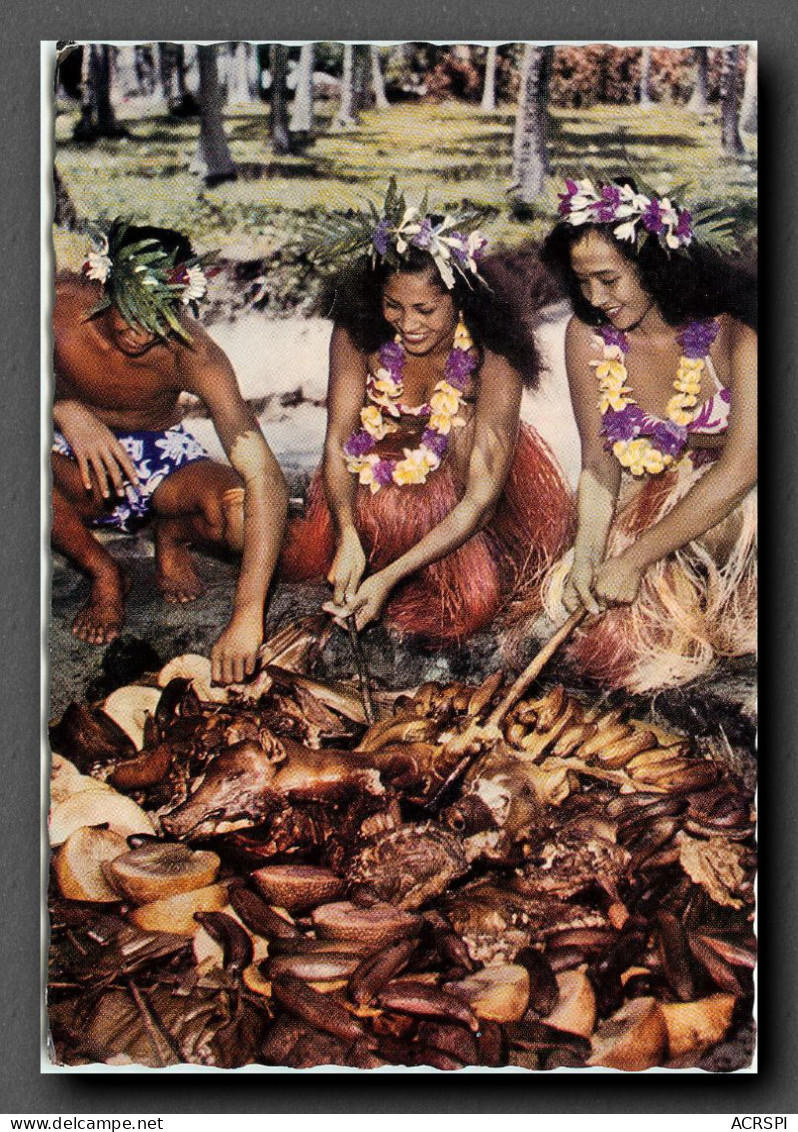  Tahiti, Himaa, Ouverture D'un Four Tahitien (scan Recto-verso) KEVREN0145 - Polynésie Française