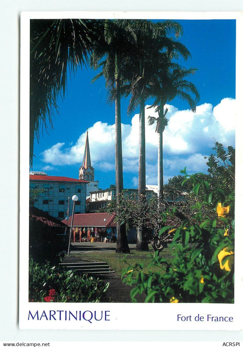 Martinique, Fort De France,  Vue D'ensemble, Le Clocher De LaCathedrale 2 (scan Recto-verso) KEVREN0141 - Fort De France