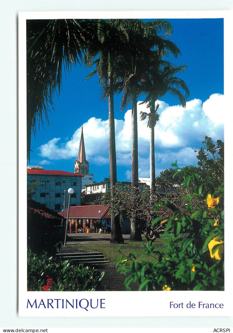 Martinique, Fort De France,  Vue D'ensemble, Le Clocher De LaCathedrale 3 (scan Recto-verso) KEVREN0141 - Fort De France