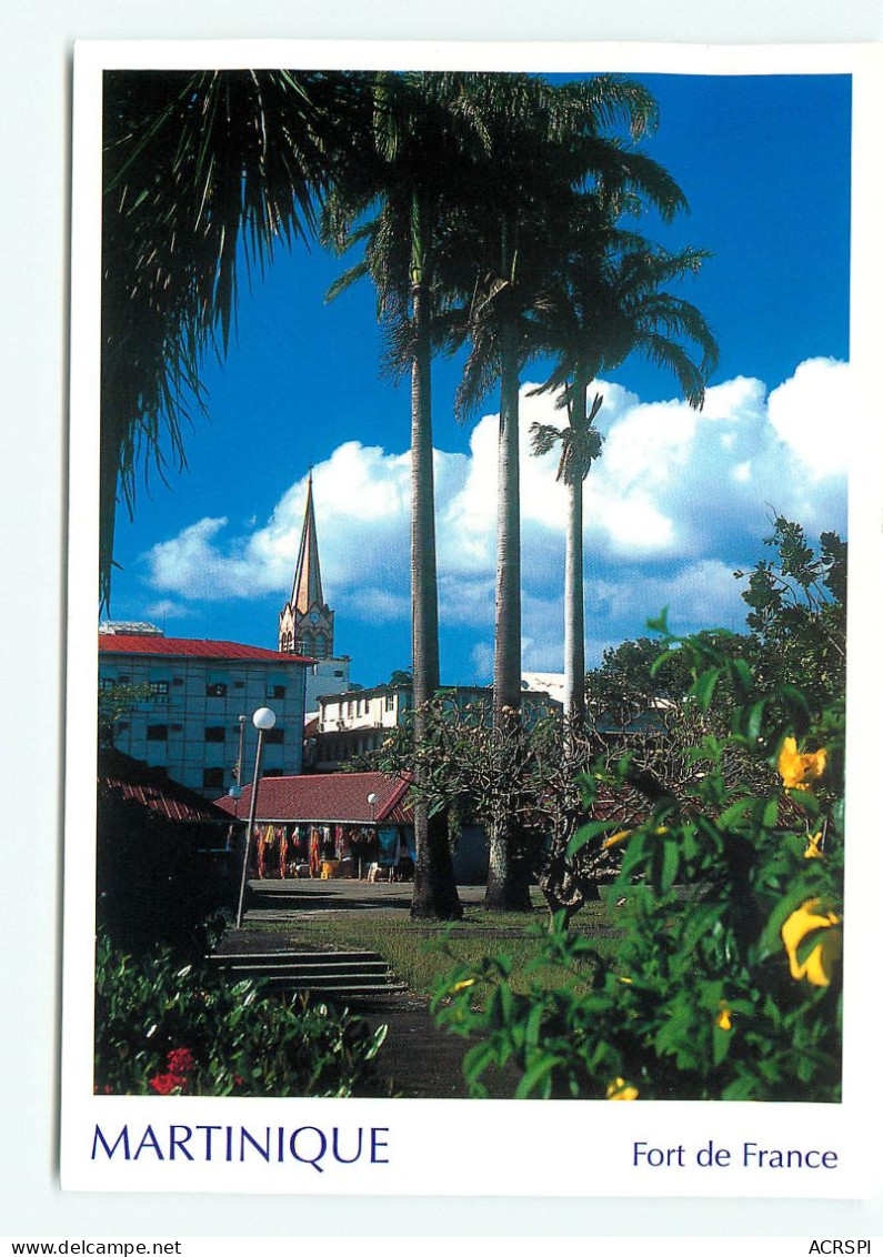 Martinique, Fort De France,  Vue D'ensemble, Le Clocher De LaCathedrale 1 (scan Recto-verso) KEVREN0141 - Fort De France