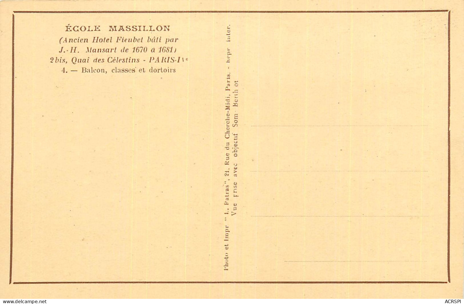 Paris, Ecole Massillon Lot de 30 cartes postales Foyer Gratry Vues diverses (scan r-v) KEVREN0149